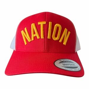 NFL CHIEFS “NATION” SNAPBACK TWILL TRUCKER CAP